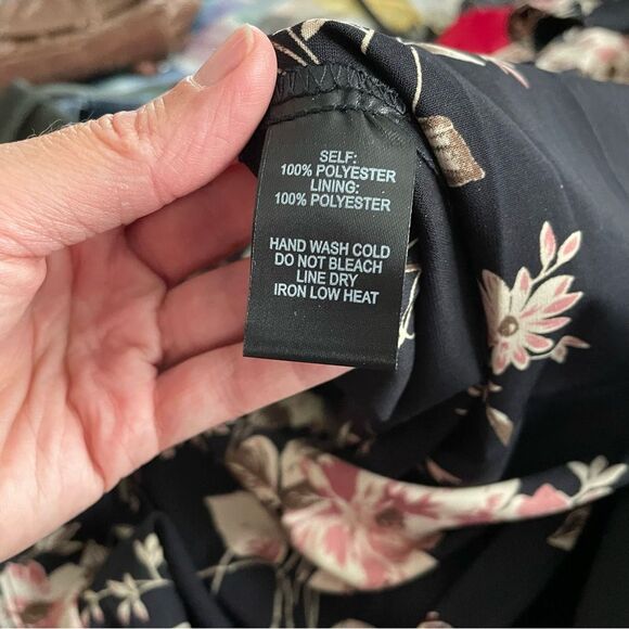 Lulus Feel The Music Dress Floral Maxi Halter Flowy Long Midnight Blue XS New - Picture 11 of 11